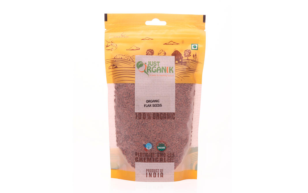 Just Organik Organic Flax Seeds    Pack  200 grams